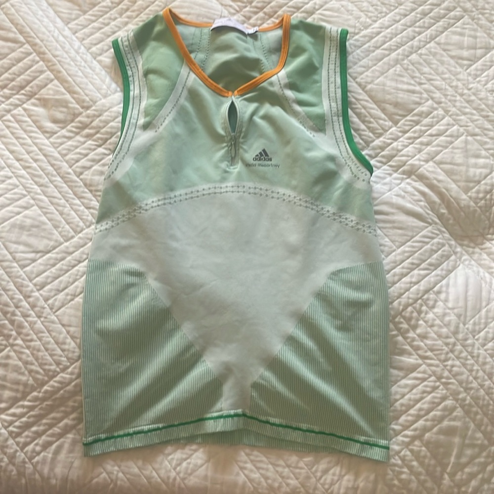 Adidas by Stella McCartney Green and Orange Tank Top
